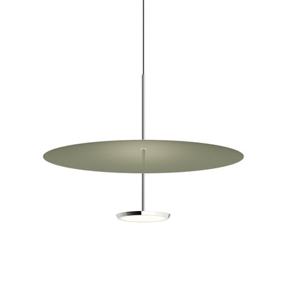 Sky Dome LED Pendant Light in Polished Aluminum Matte Moss (Medium).