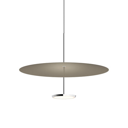 Sky Dome LED Pendant Light in Polished Aluminum Matte Taupe (Medium).