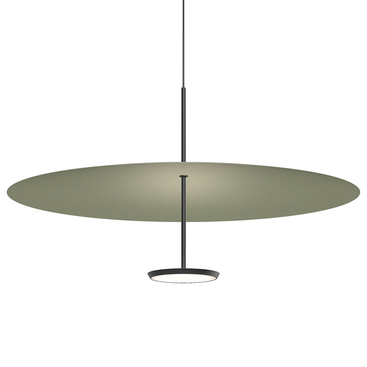 Sky Dome LED Pendant Light in Matte Black Matte Moss (Large).