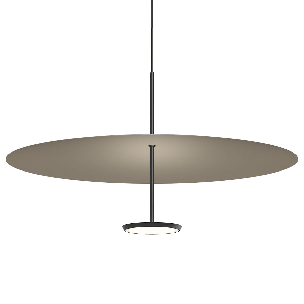Sky Dome LED Pendant Light in Matte Black Matte Taupe (Large).