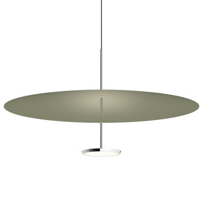 Sky Dome LED Pendant Light in Polished Aluminum Matte Moss (Large).
