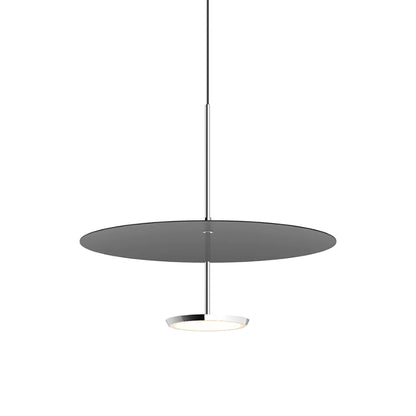 Sky Dome LED Pendant Light in Polished Aluminum Matte Black (Small).