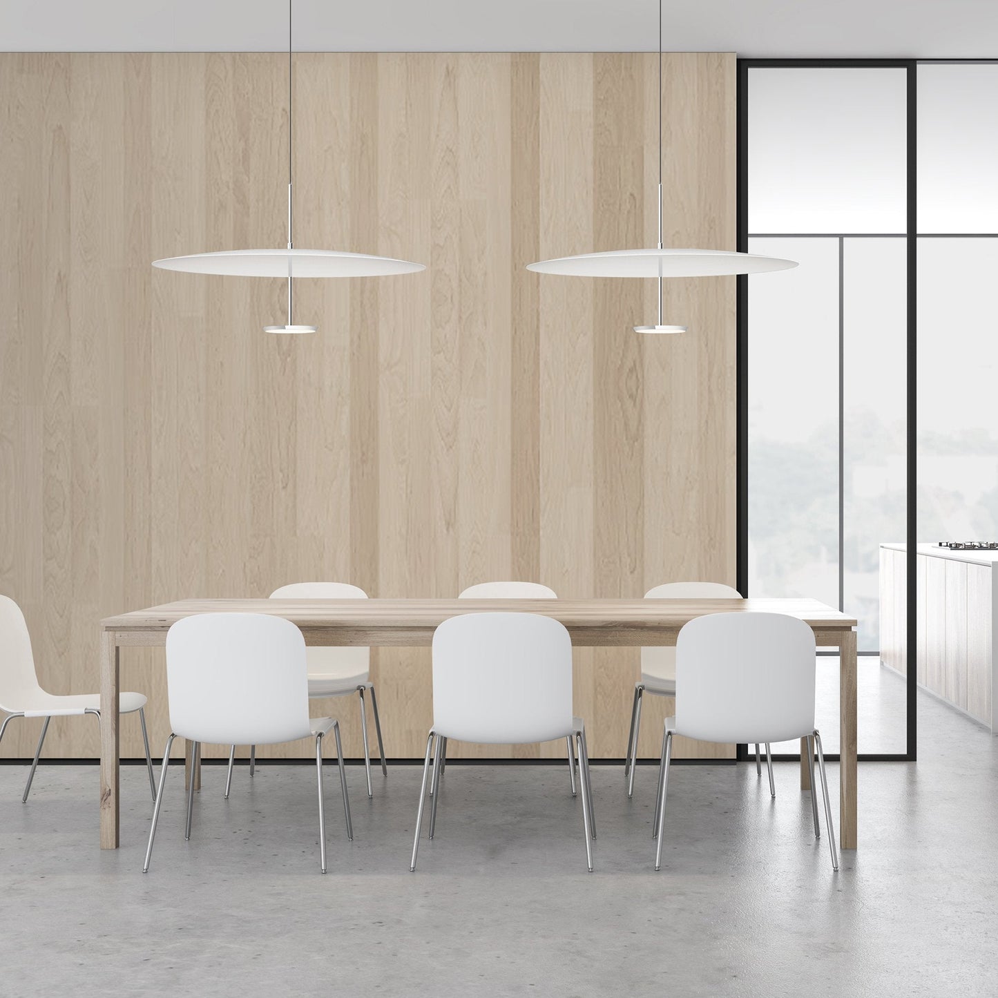 Sky Dome LED Pendant Light in office.