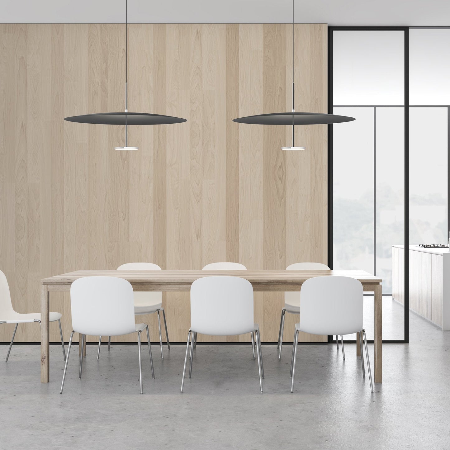Sky Dome LED Pendant Light in office.