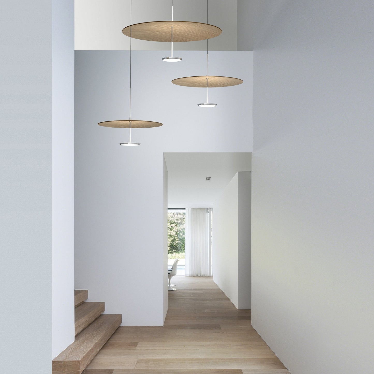 Sky Dome LED Pendant Light in living room.