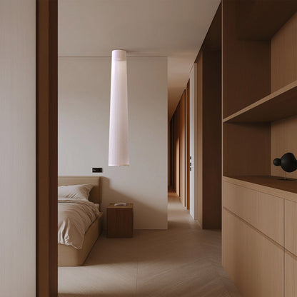 Solis Flush Mount Ceiling Light in bedroom.