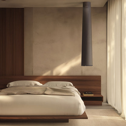 Solis Flush Mount Ceiling Light in bedroom.