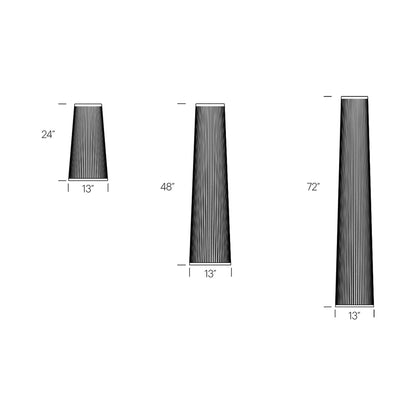 Solis Flush Mount Ceiling Light - line drawing.