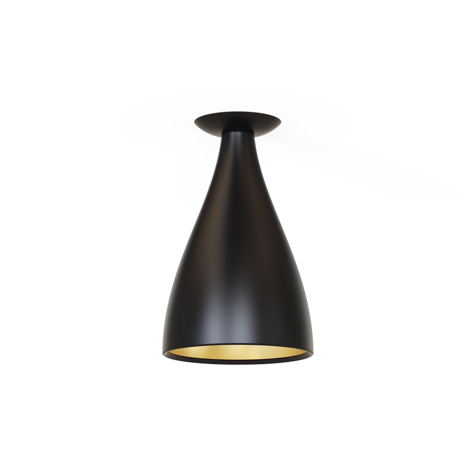 Swell LED Flush Mount Ceiling Light in Black (Narrow).