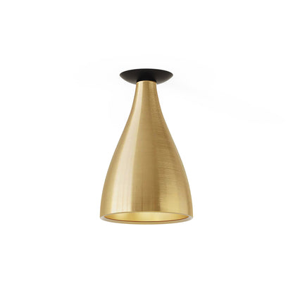 Swell LED Flush Mount Ceiling Light in Brass (Narrow).