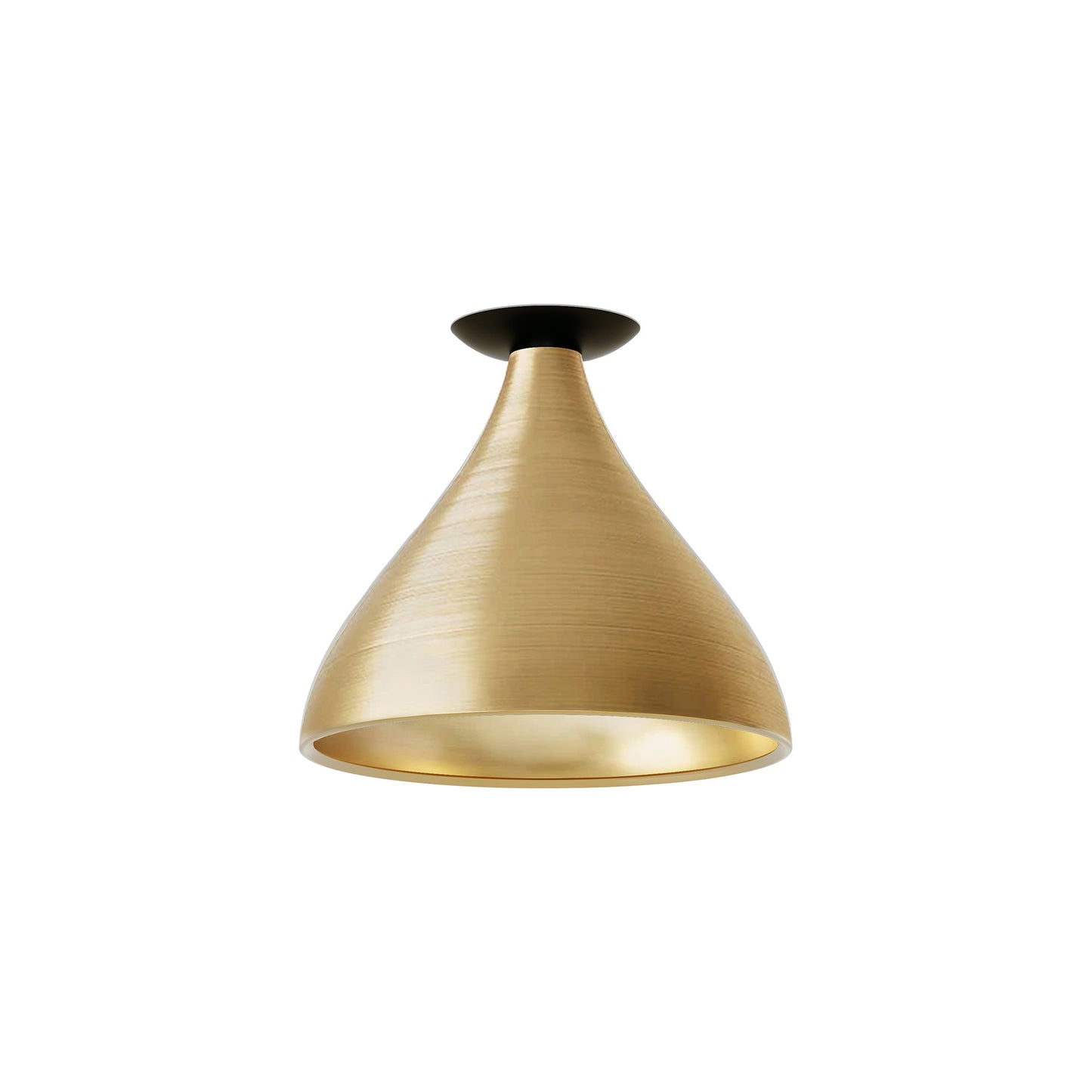Swell LED Flush Mount Ceiling Light in Brass (Medium).