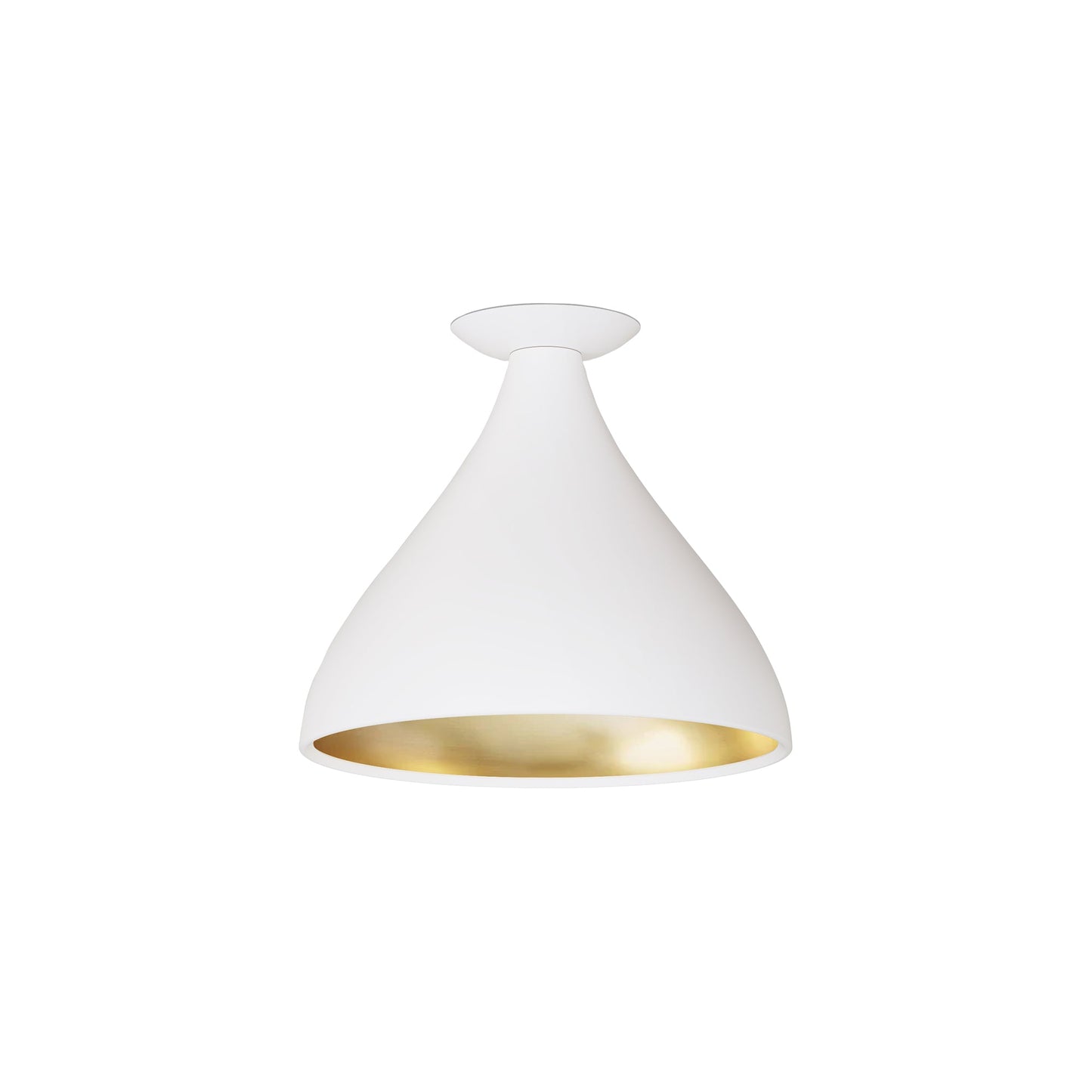 Swell LED Flush Mount Ceiling Light in White (Medium).