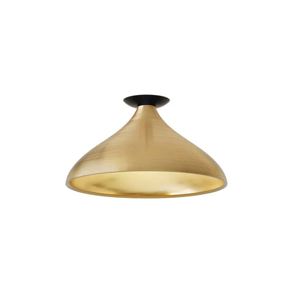 Swell LED Flush Mount Ceiling Light in Brass (Wide).
