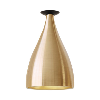 Swell LED Flush Mount Ceiling Light in Brass (XL Narrow).