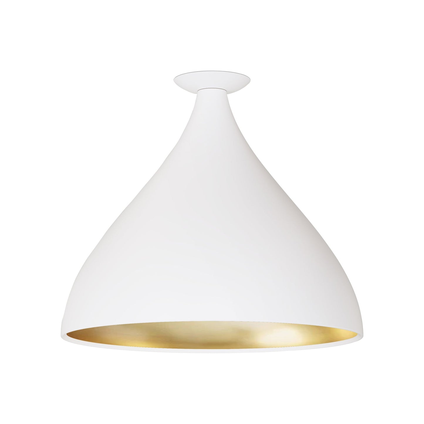 Swell LED Flush Mount Ceiling Light in White (XL Medium).