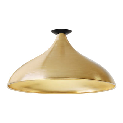 Swell LED Flush Mount Ceiling Light in Brass (XL Wide).