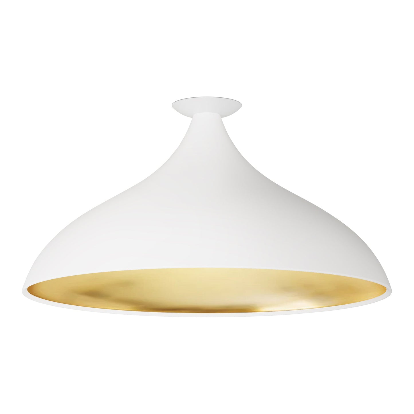 Swell LED Flush Mount Ceiling Light in White (XL Wide).
