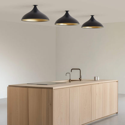 Swell LED Flush Mount Ceiling Light in kitchen.