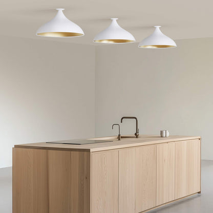 Swell LED Flush Mount Ceiling Light in kitchen.