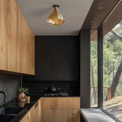 Swell LED Flush Mount Ceiling Light in kitchen.
