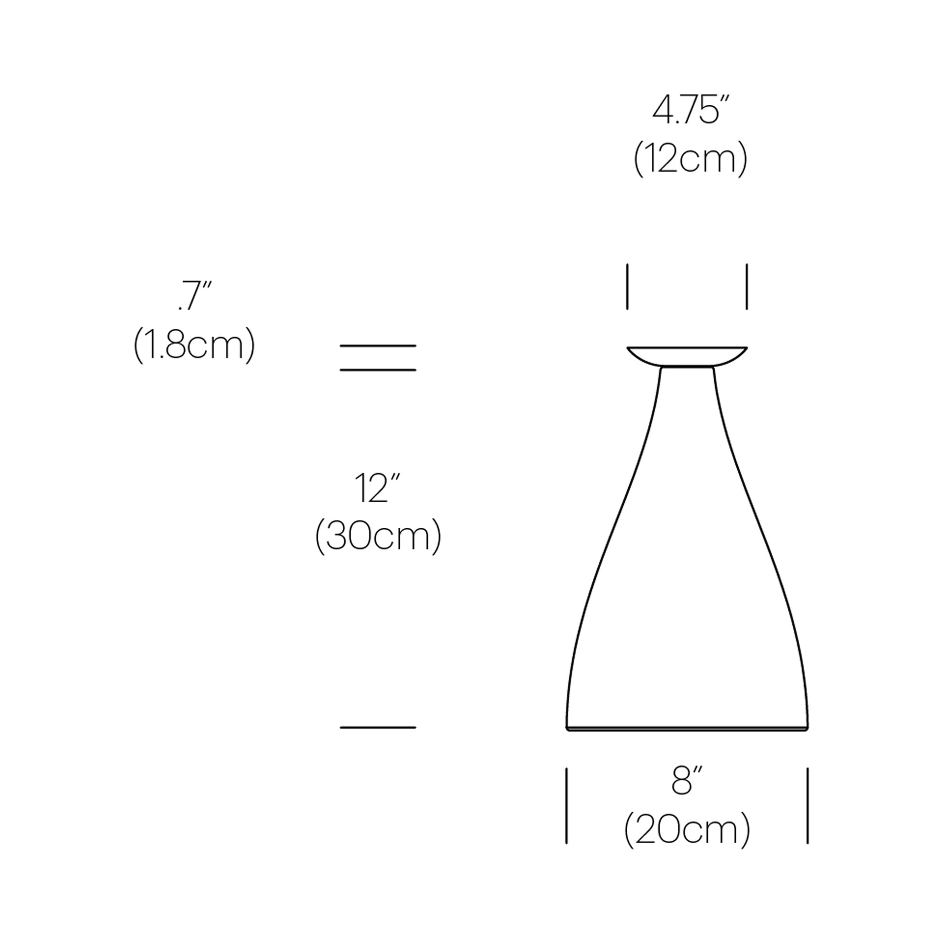 Swell LED Flush Mount Ceiling Light - line drawing.