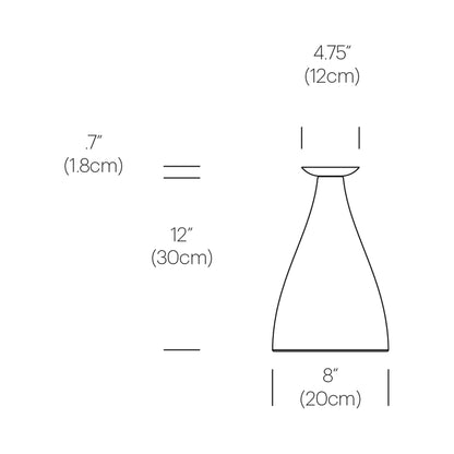 Swell LED Flush Mount Ceiling Light - line drawing.