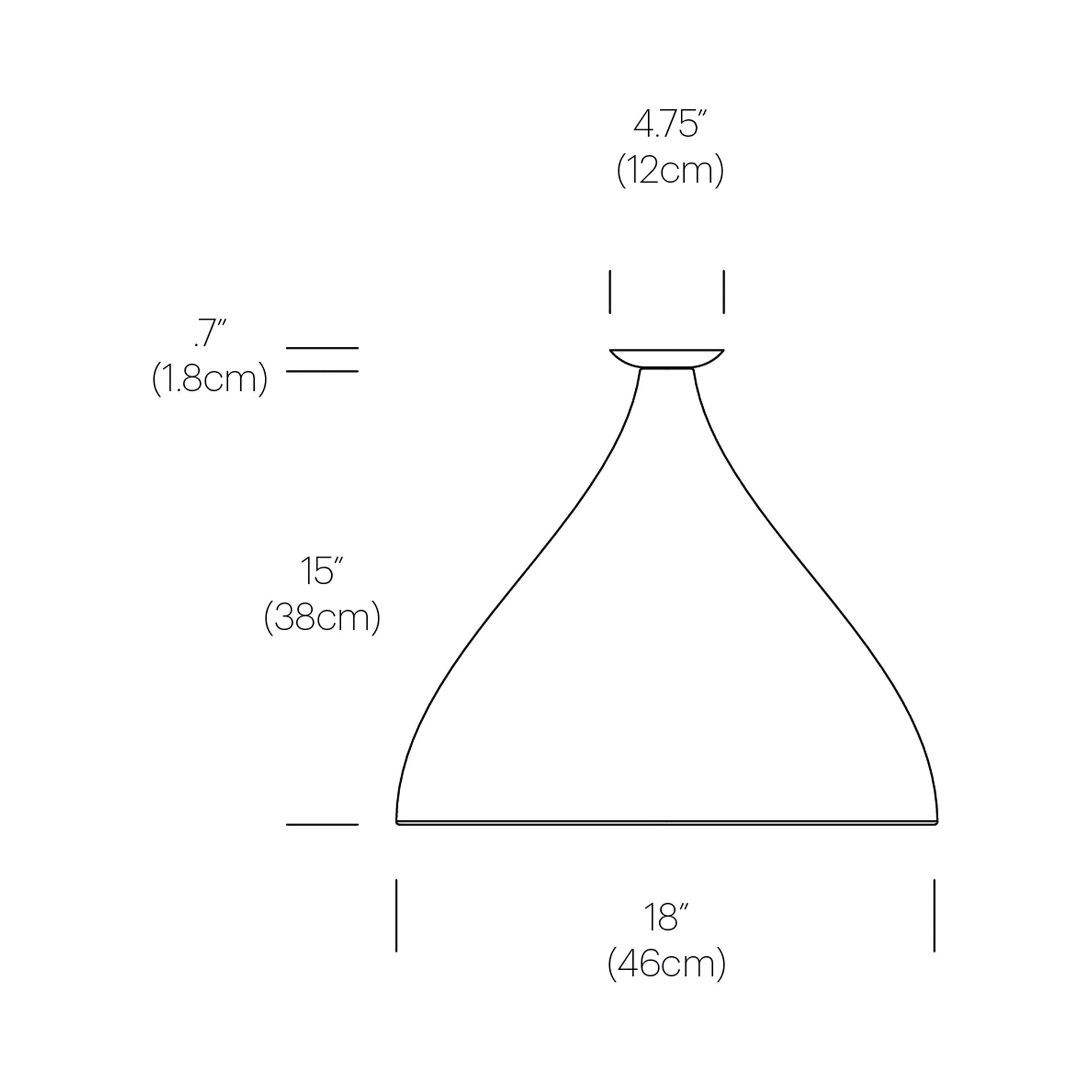Swell LED Flush Mount Ceiling Light - line drawing.