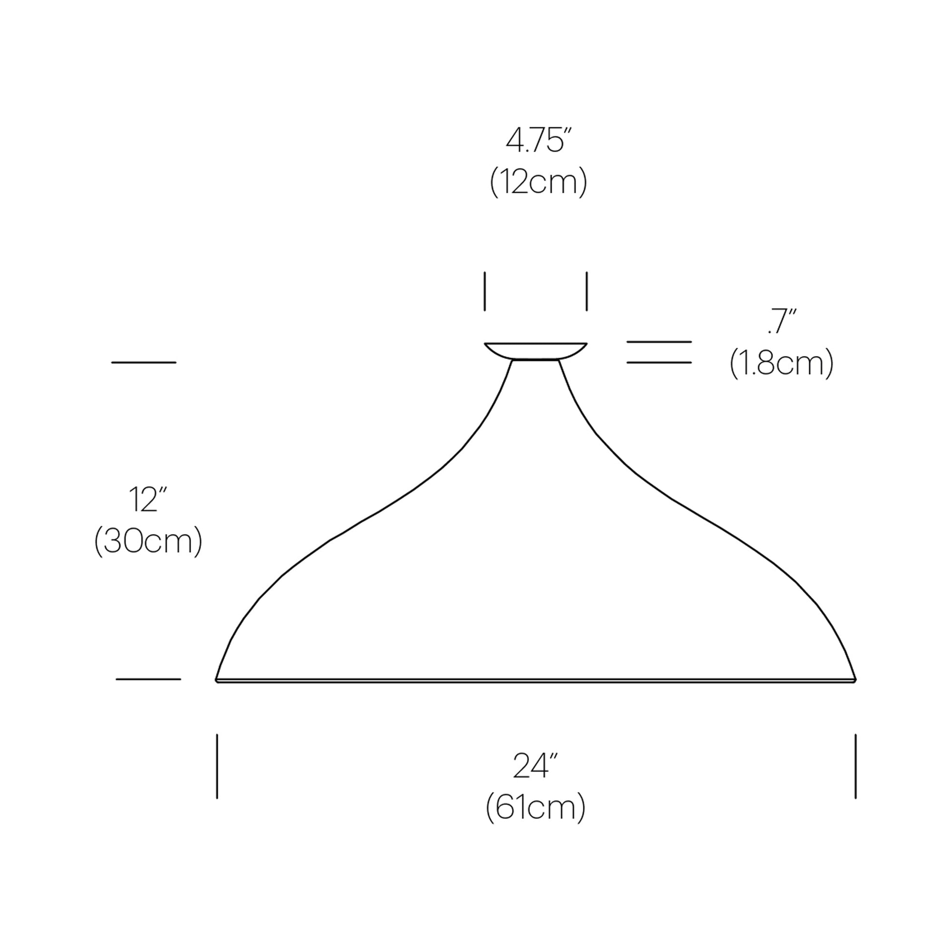 Swell LED Flush Mount Ceiling Light - line drawing.