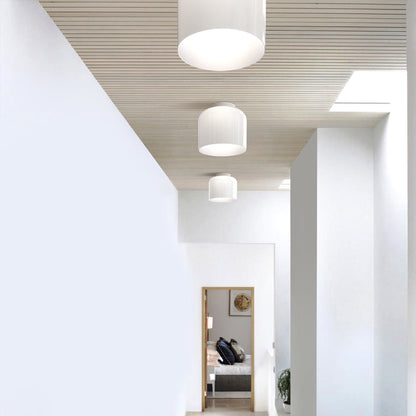 Totem LED Flush Mount Ceiling Light in living room.