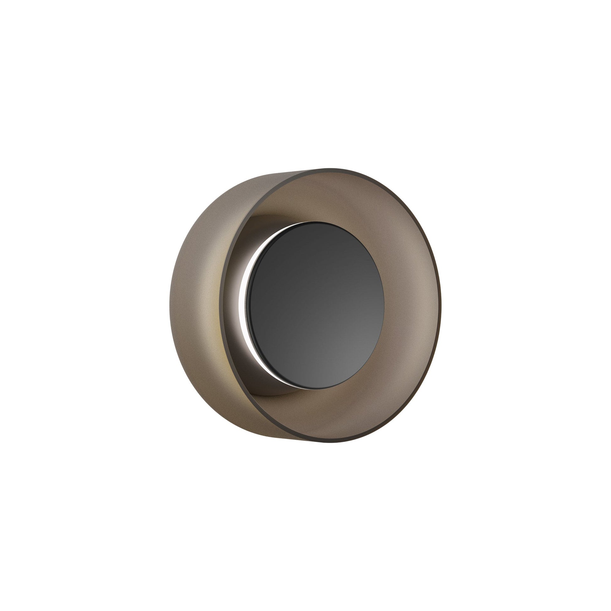 Totem LED Glass Wall Light in Black/Amber (7-Inch).