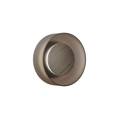 Totem LED Glass Wall Light in Black/Walnut/Amber (7-Inch).