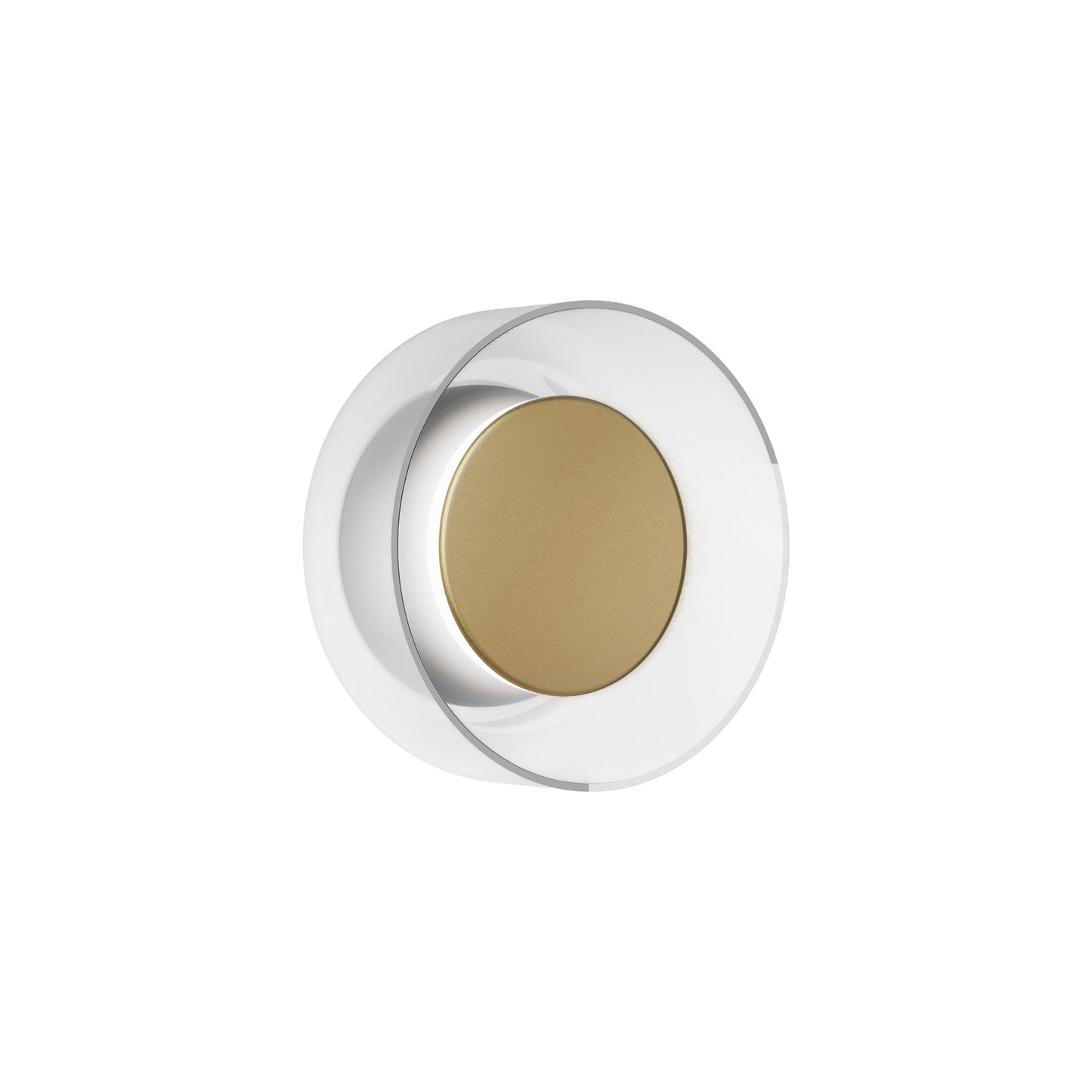 Totem LED Glass Wall Light in Grey/Brass/Clear (7-Inch).