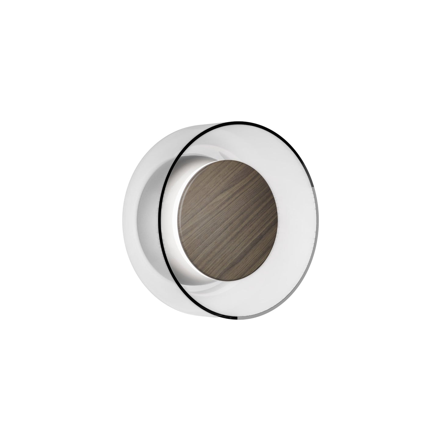 Totem LED Glass Wall Light in Grey/Walnut/Clear (7-Inch).