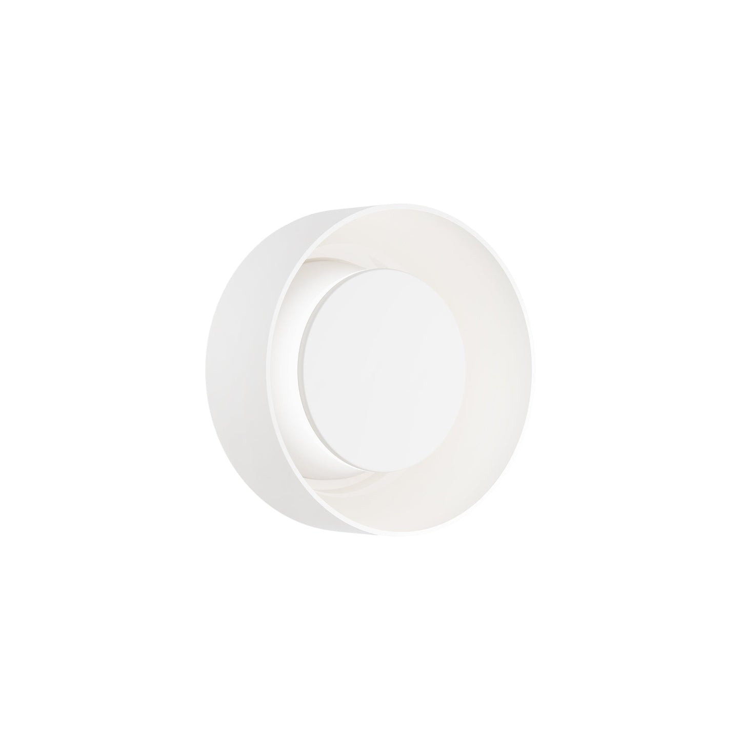 Totem LED Glass Wall Light in White/White (7-Inch).