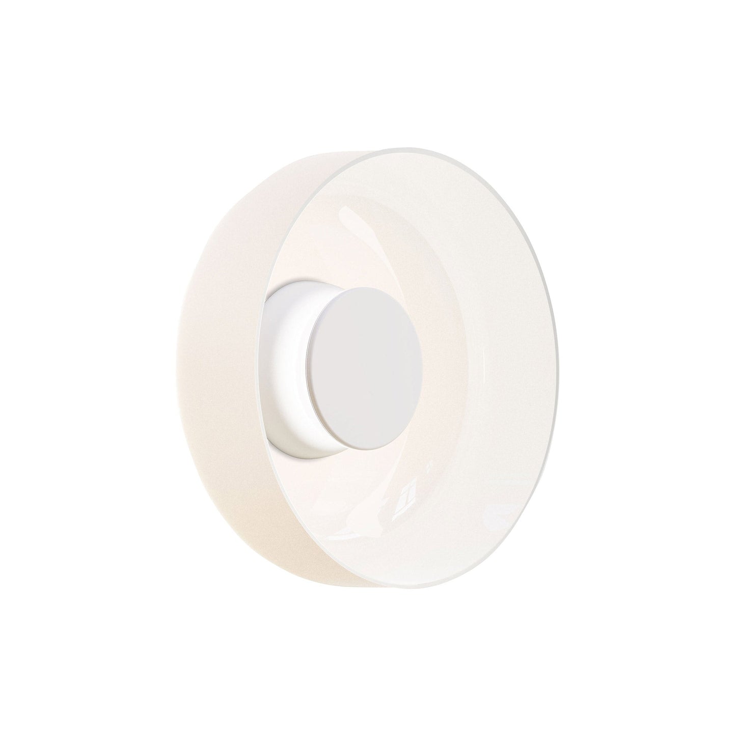Totem LED Glass Wall Light in White/Opal (12-Inch).