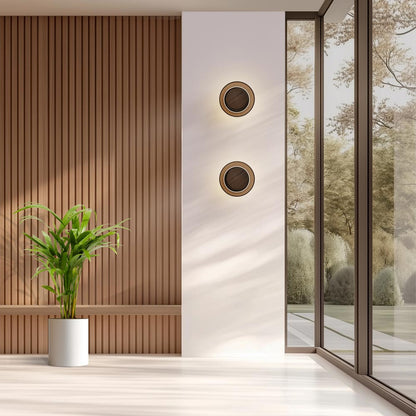 Totem LED Glass Wall Light in living room.