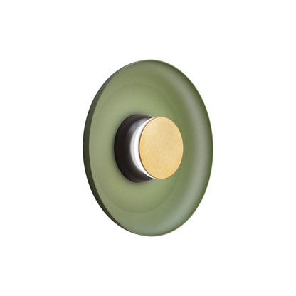 Totem LED Metal Wall Light in Black/Brass/Forest Green (12.75-Inch).