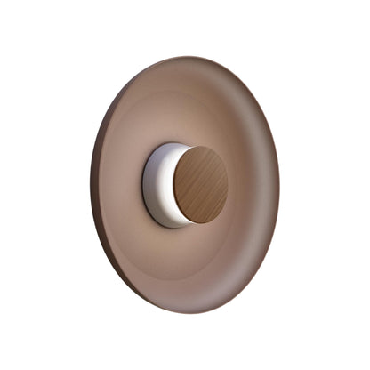 Totem LED Metal Wall Light in Grey/Walnut/Espresso (15-Inch).
