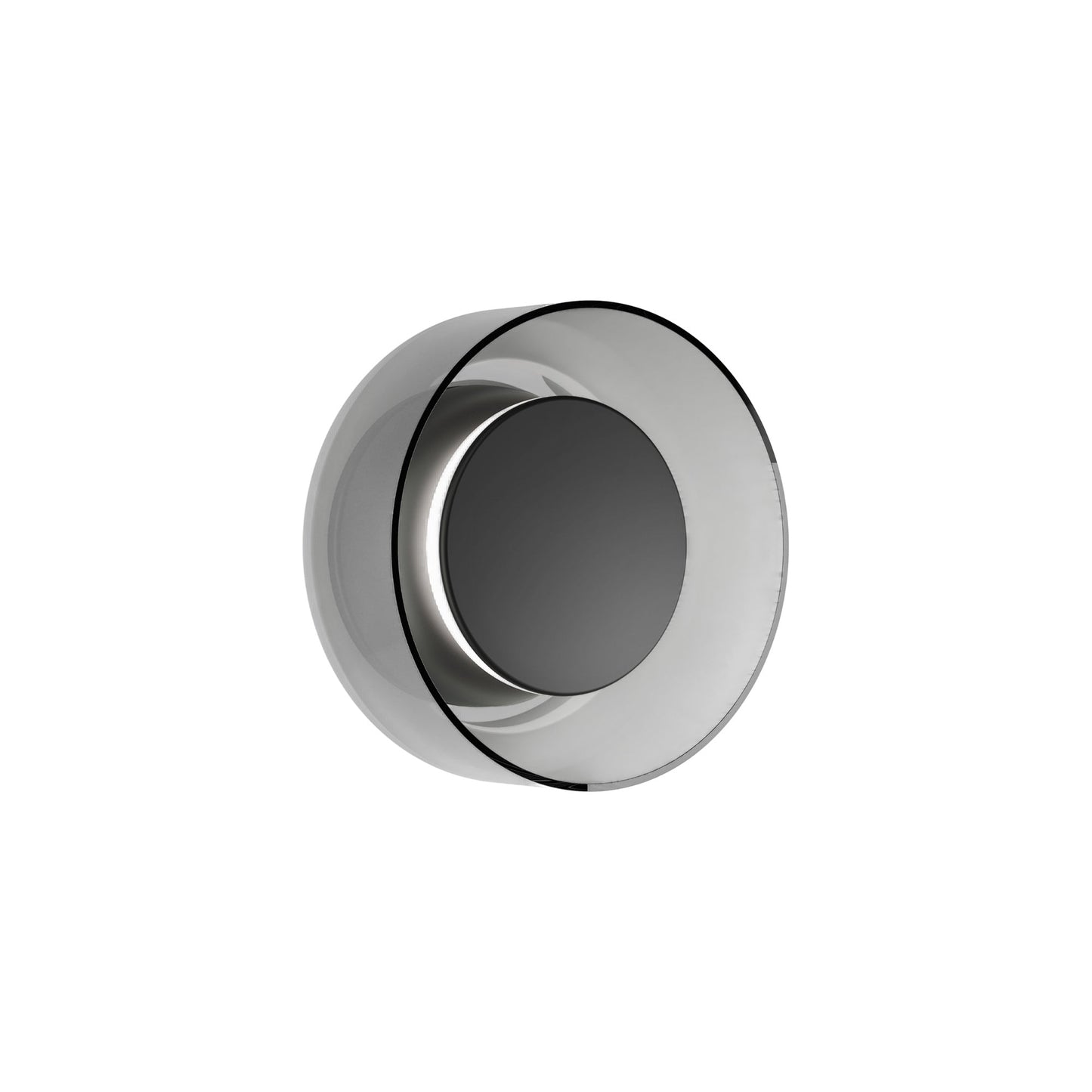 Totem LED Wall Light in Black/Black/Smoke/Glass (7-Inch).