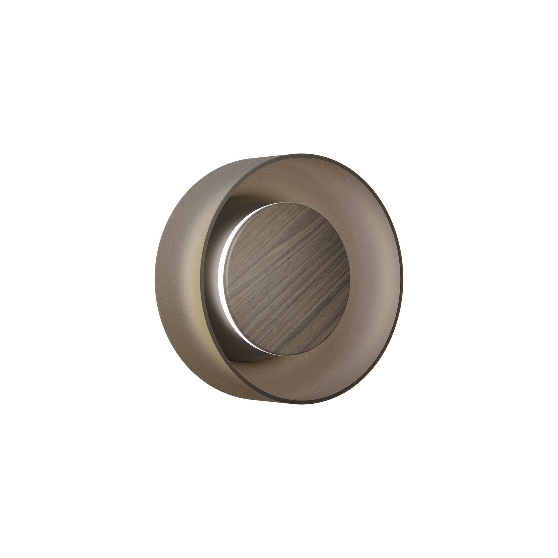 Totem LED Wall Light in Black/Walnut/Amber/Glass (7-Inch).