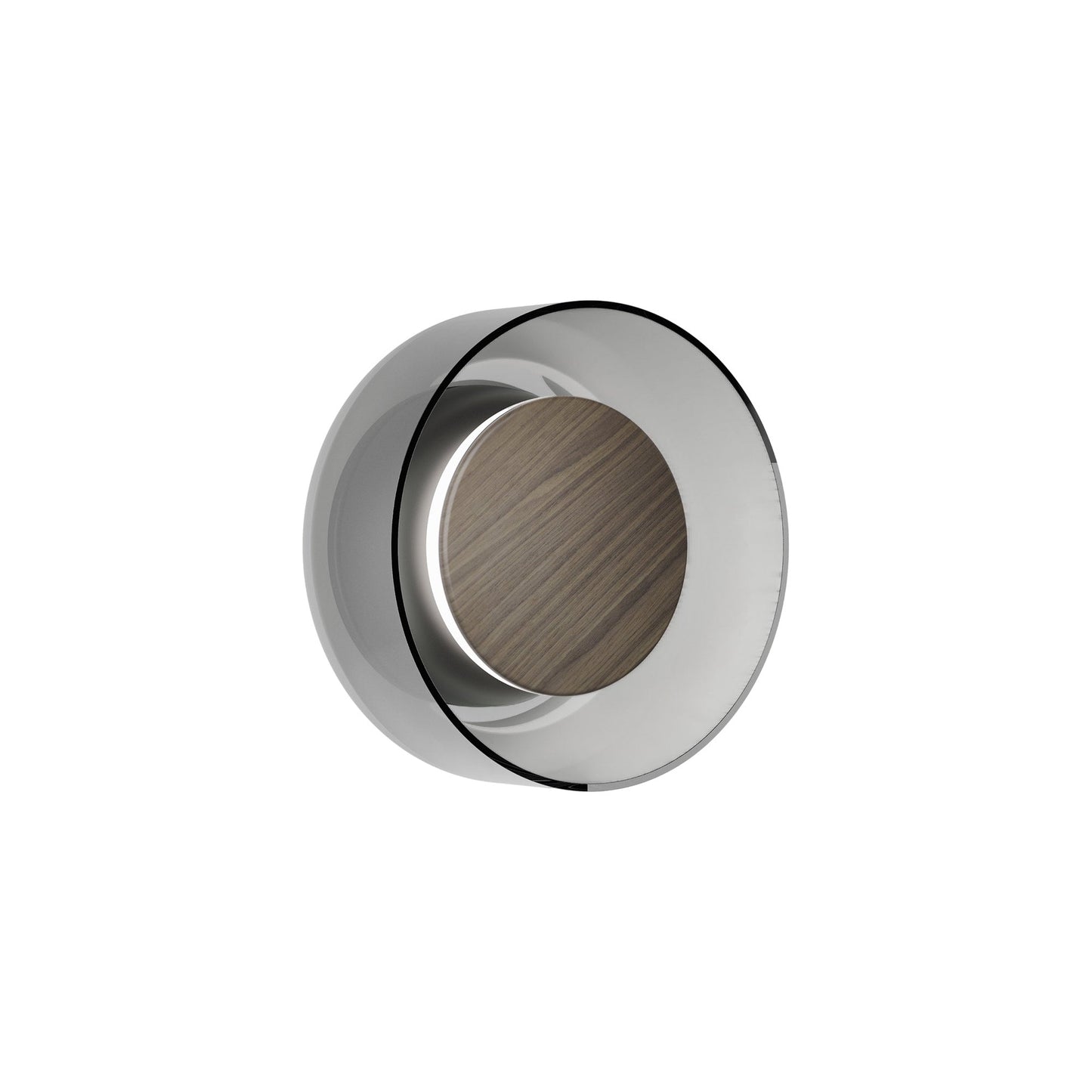 Totem LED Wall Light in Black/Walnut/Smoke/Glass (7-Inch).