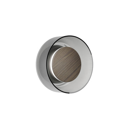 Totem LED Wall Light in Black/Walnut/Smoke/Glass (7-Inch).