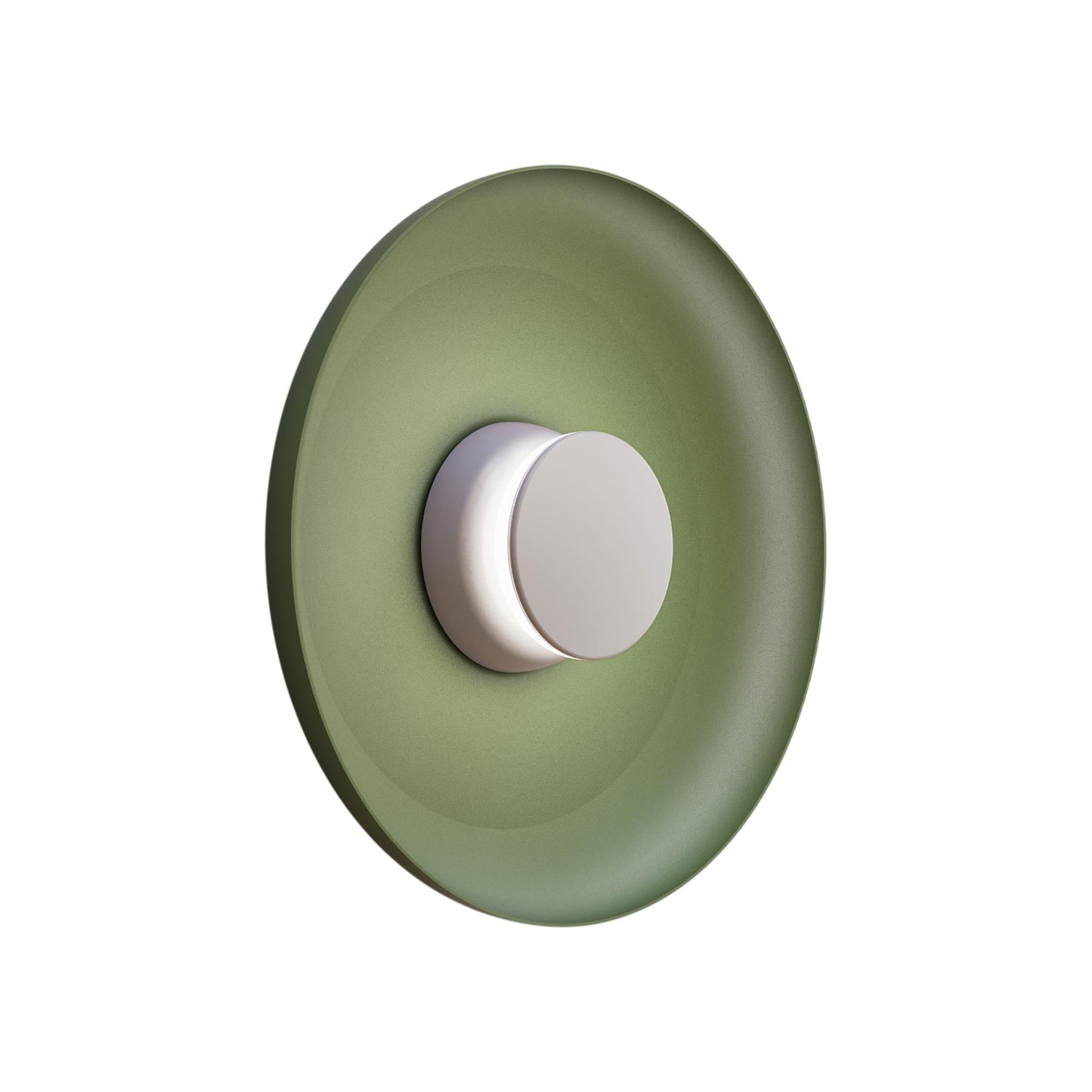 Totem LED Wall Light in Grey/Grey/Forest Green/Metal (15-Inch).