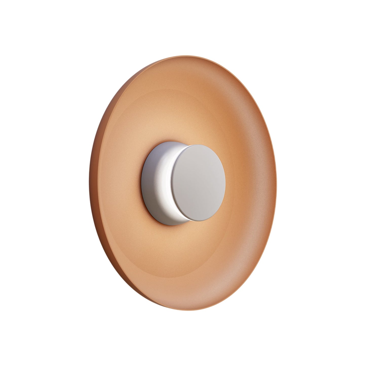 Totem LED Wall Light in Grey/Grey/Terracotta/Metal (15-Inch).