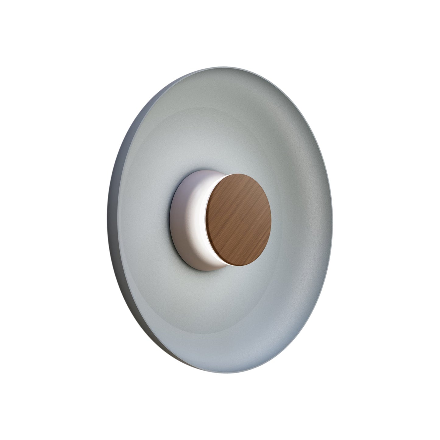 Totem LED Wall Light in Grey/Walnut/Blue/Metal (15-Inch).