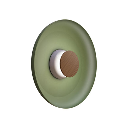 Totem LED Wall Light in Grey/Walnut/Forest Green/Metal (15-Inch).