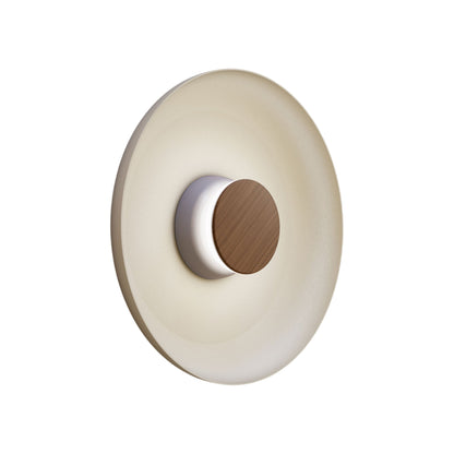 Totem LED Wall Light in Grey/Walnut/White/Metal (15-Inch).