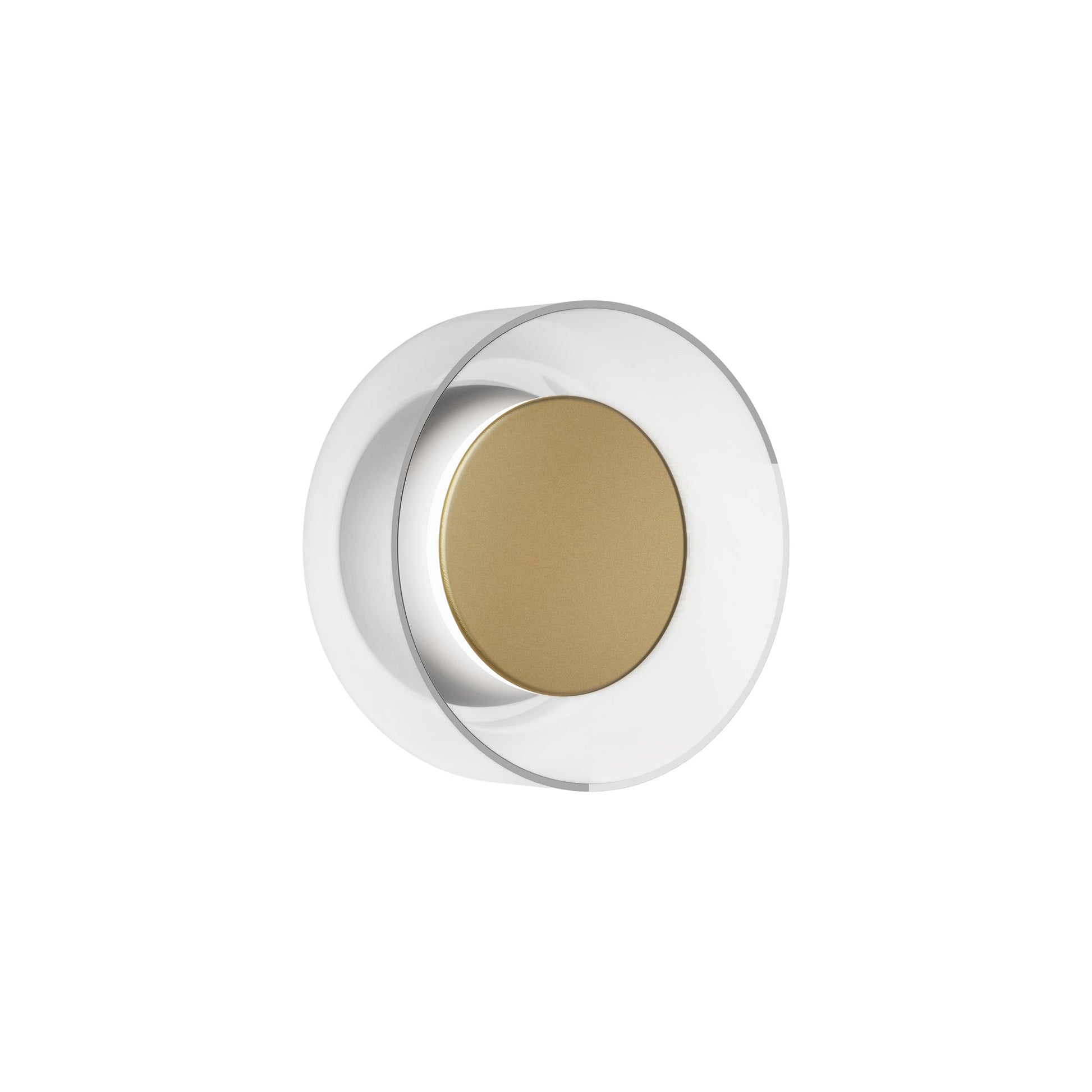 Totem LED Wall Light in Grey/Brass/Clear/Glass (7-Inch).