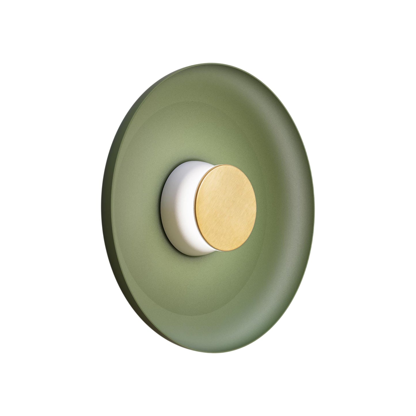Totem LED Wall Light in White/Brass/Forest Green/Metal (15-Inch).