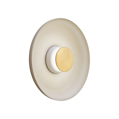 Totem LED Wall Light in White/Brass/White/Metal (15-Inch).